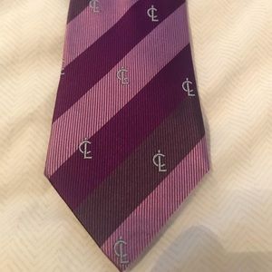 Coach purple signature tie